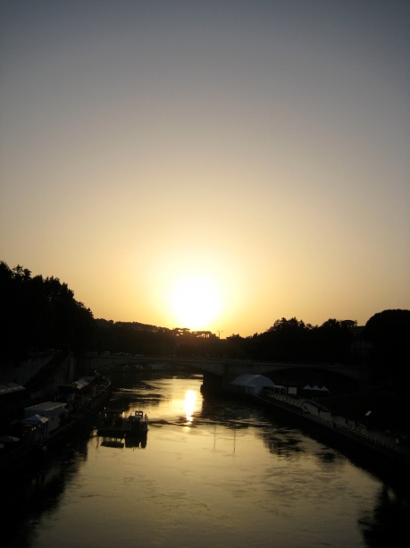Tiber at sunset